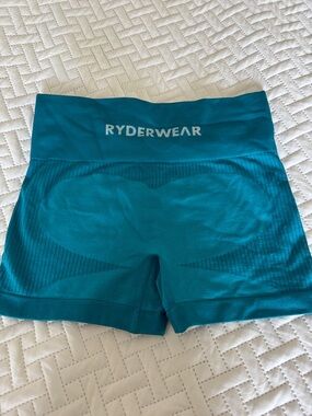 Ryderwear Teal Sculpting High-Waist Bike Shorts